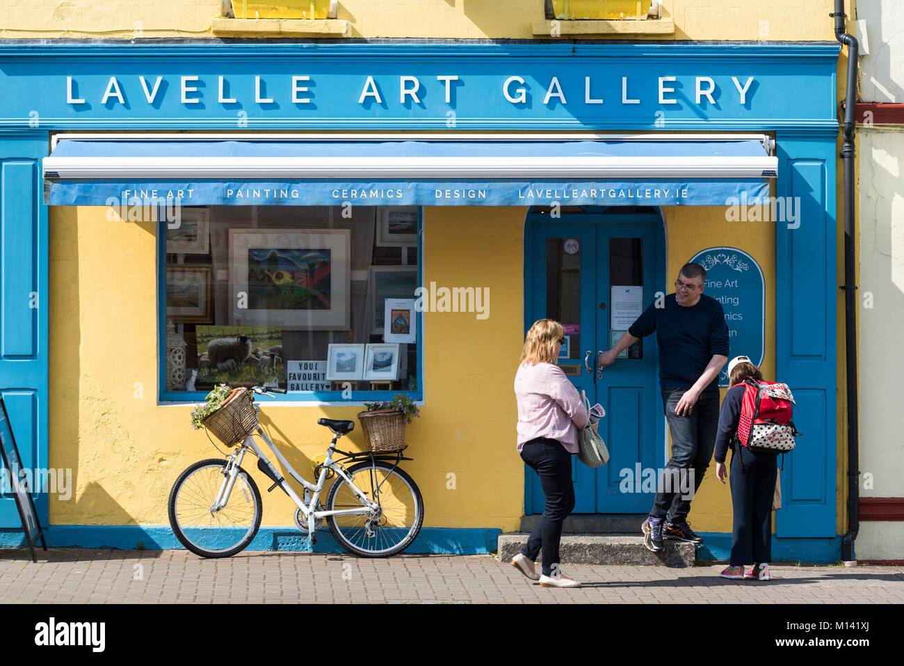 Ireland, County Galway, Clifden, Main Street Stock Photo