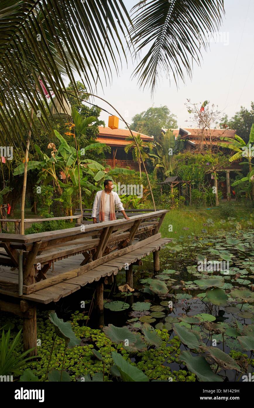Cambodia Battambang Owner Of The Hotel Maisons Wat Kor In The
