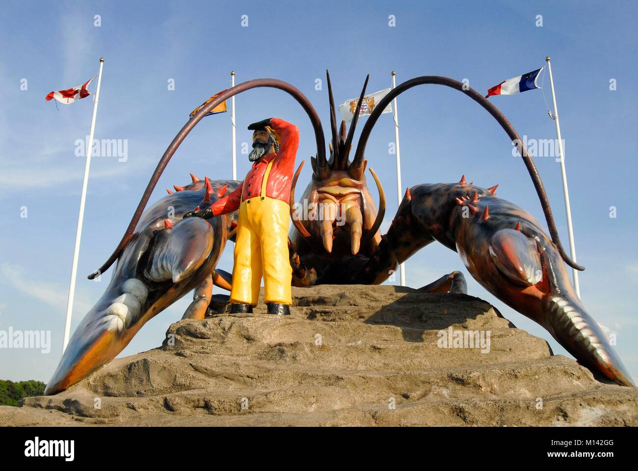 Canada, New Brunswick, Shediac, lobster captial of the world, 10.7m x 5m lobster weighing 82 tonnes, largest lobster in the world Stock Photo