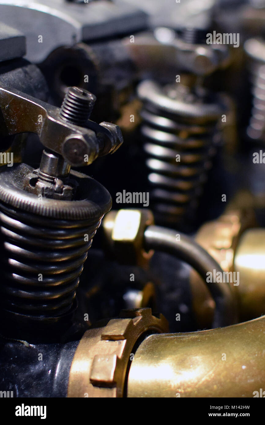 Detail of old motor. Stock Photo