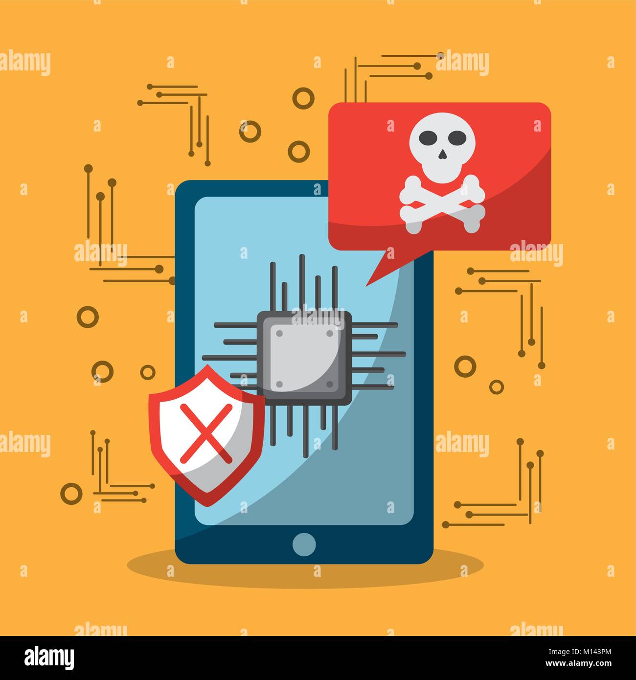 Phone Data Problem smartphone data problem virus attaked Stock Vector Image & Art - Alamy
