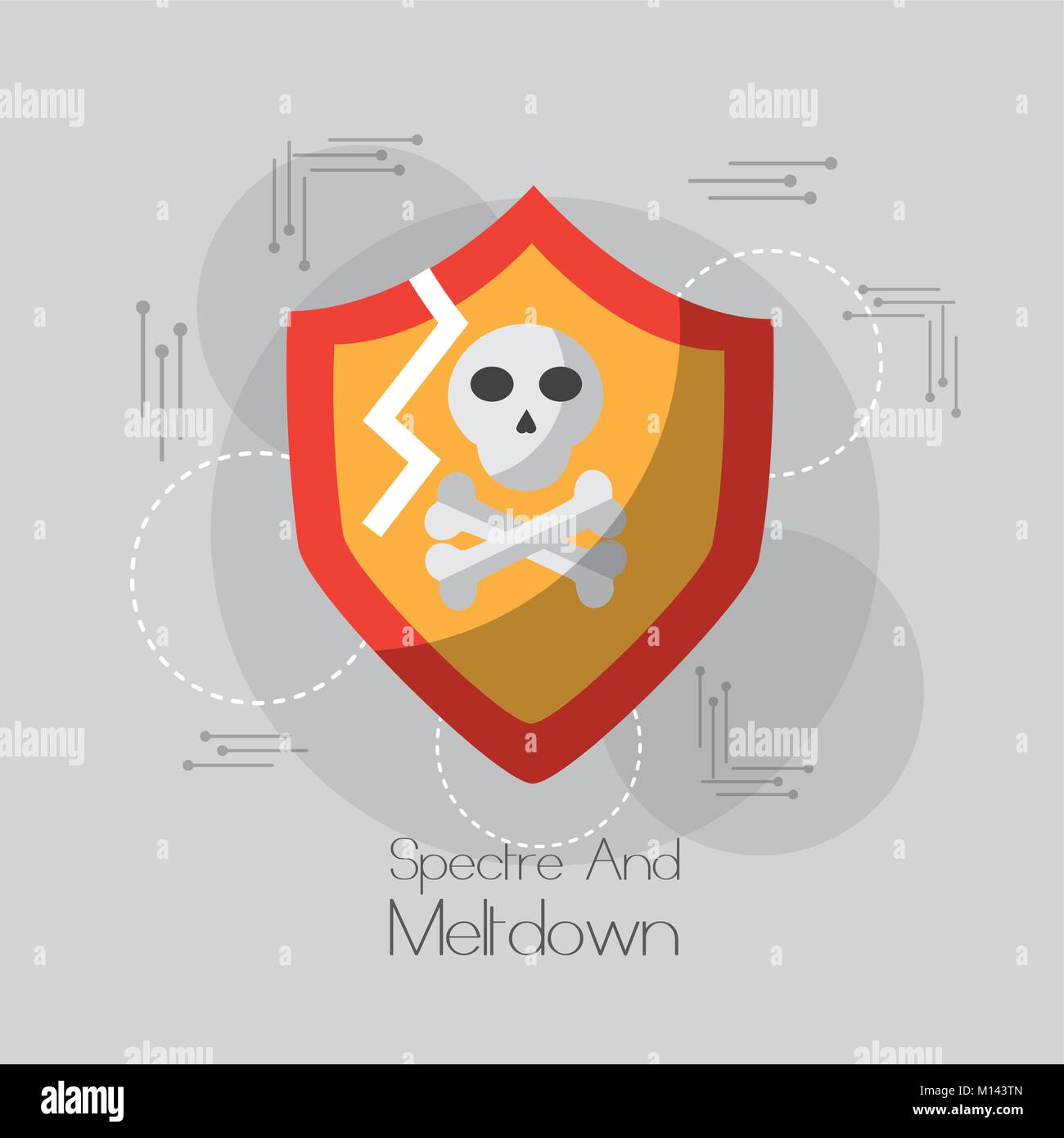 spectre and meltdown shield protection skull bones danger system virus ...