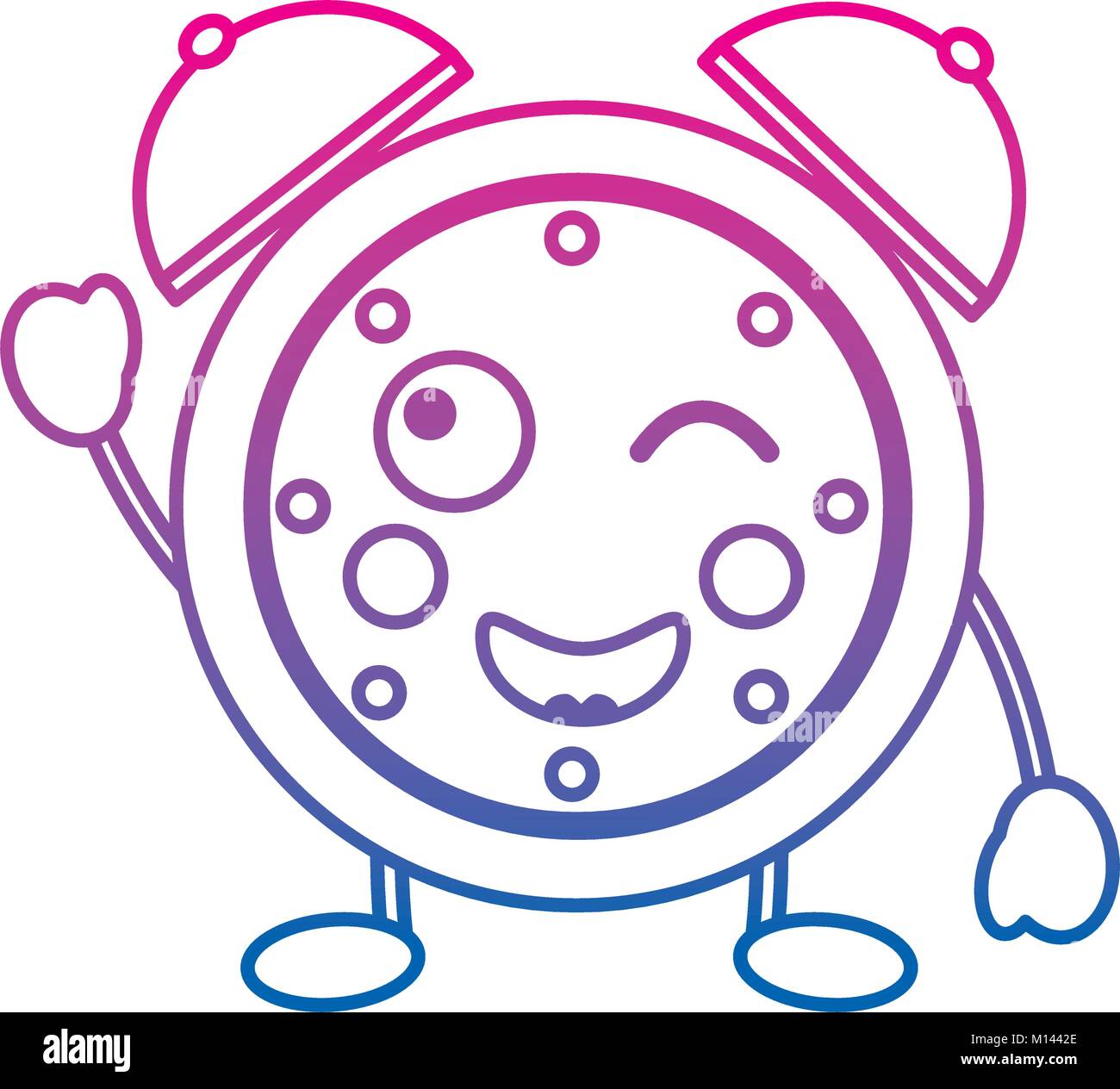 happy clock kawaii icon image Stock Vector Image & Art - Alamy