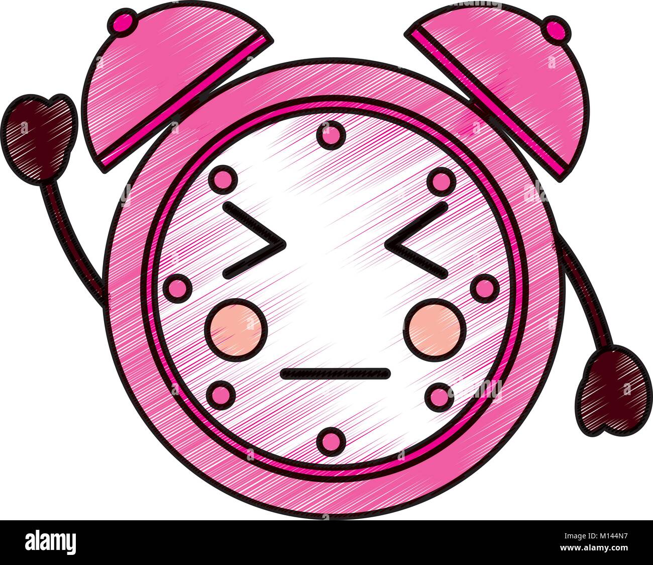kawaii cartoon clock alarm character Stock Vector Image & Art - Alamy