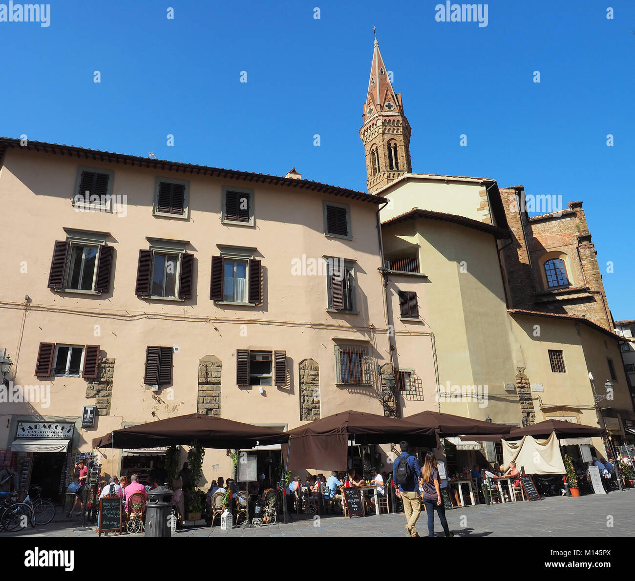 Europe,Italy,Tuscany,Florence,cafe,restaurant in old town Stock Photo