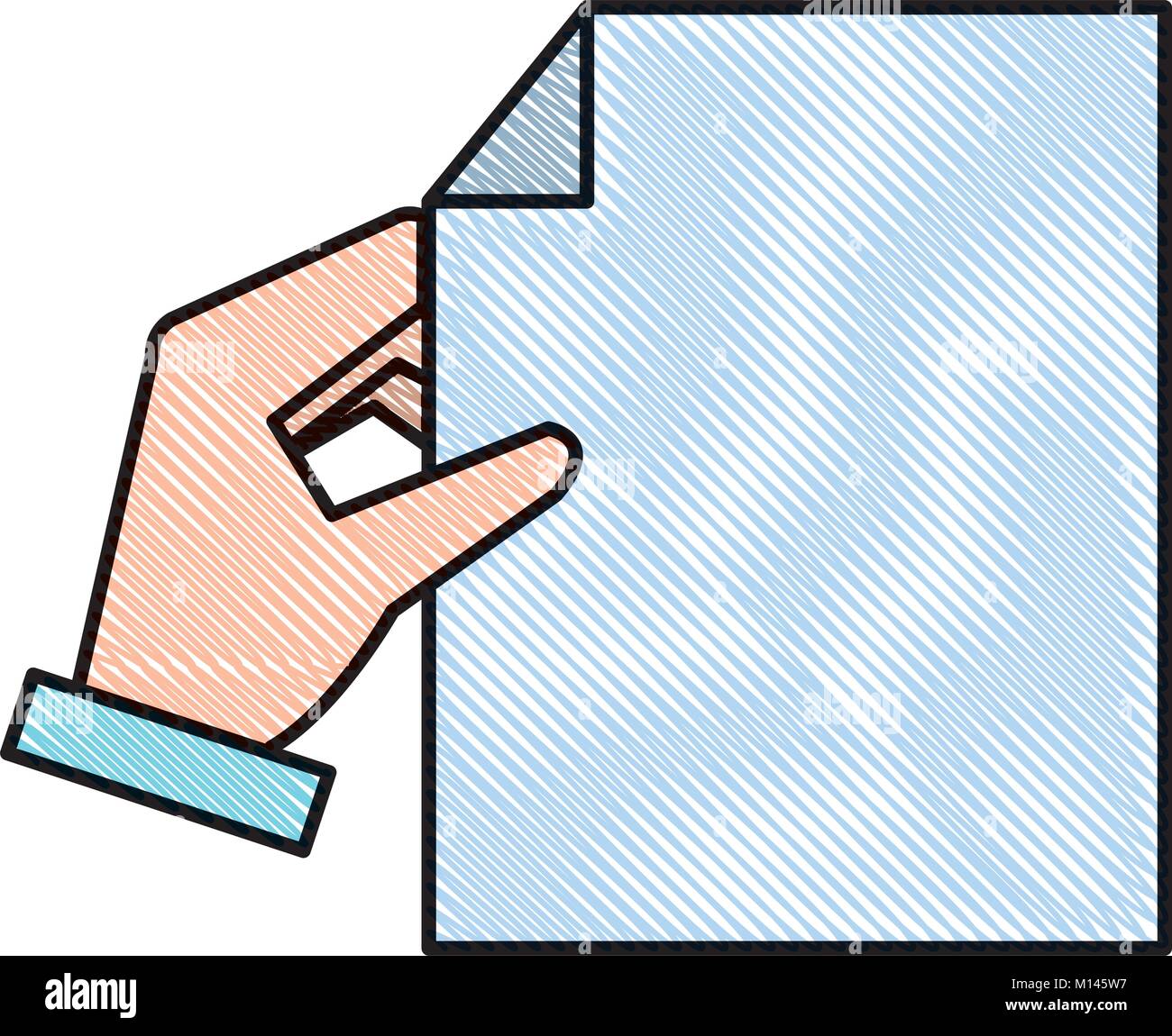 hands with paper document vector illustration design Stock Vector Image ...