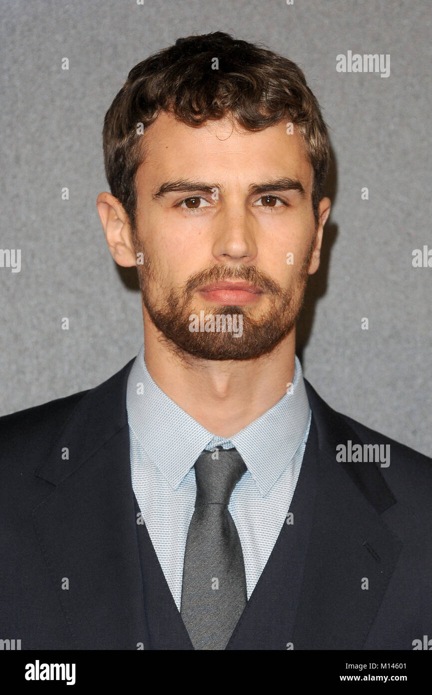 English actor Theo James attends the world premiere of Insurgent at ...
