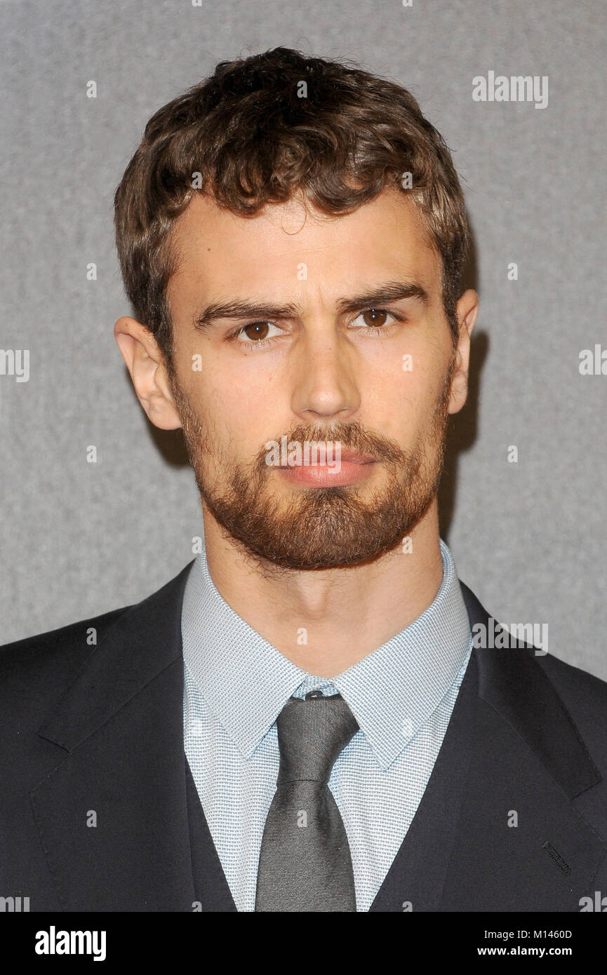 English actor Theo James attends the world premiere of Insurgent at ...
