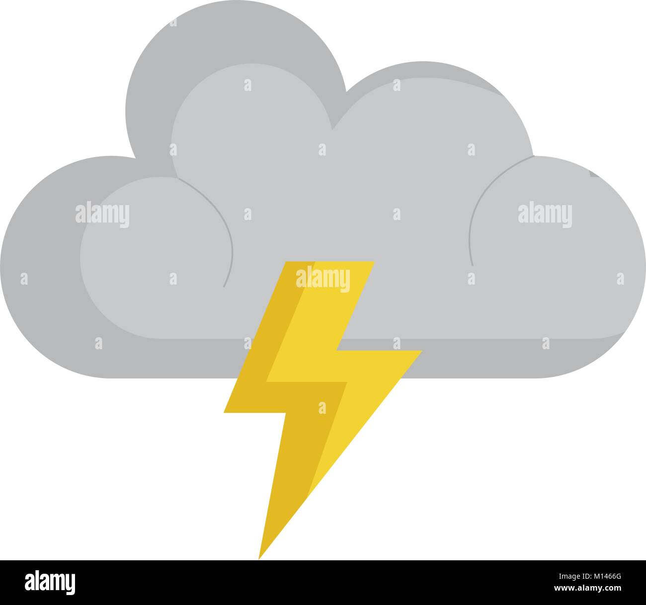 weather cloud rainy with ray vector illustration design Stock Vector ...