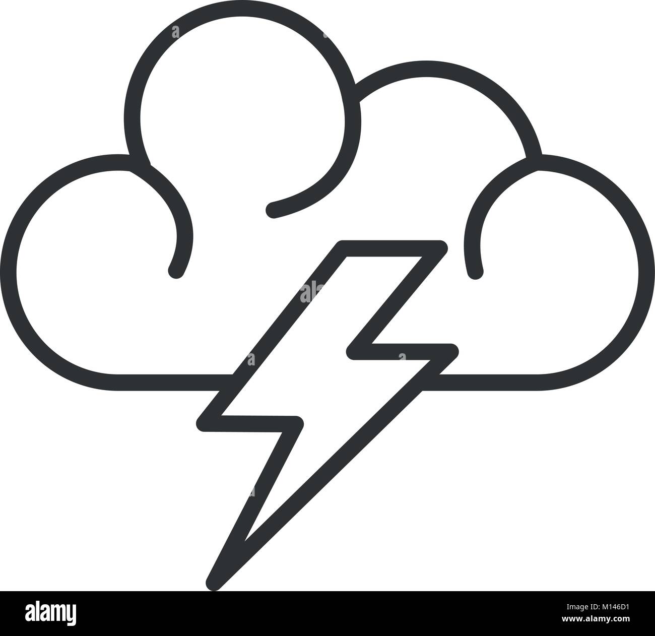 weather cloud rainy with ray vector illustration design Stock Vector ...