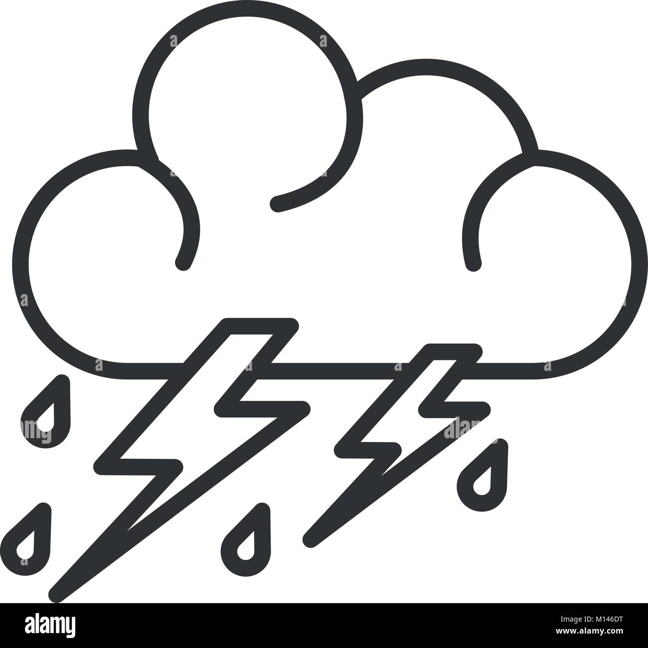 weather cloud rainy with ray vector illustration design Stock Vector ...