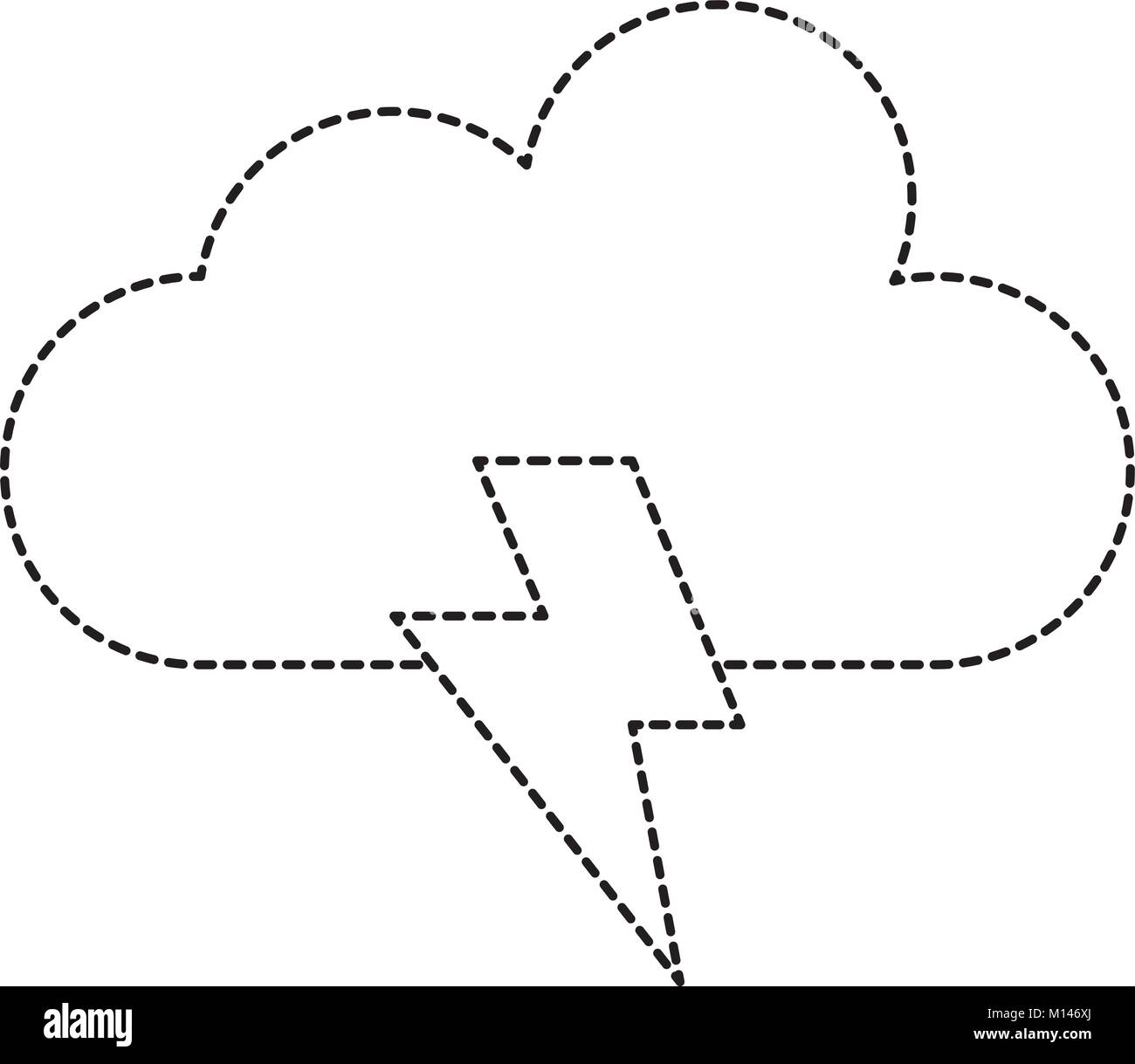 weather cloud rainy with ray vector illustration design Stock Vector ...