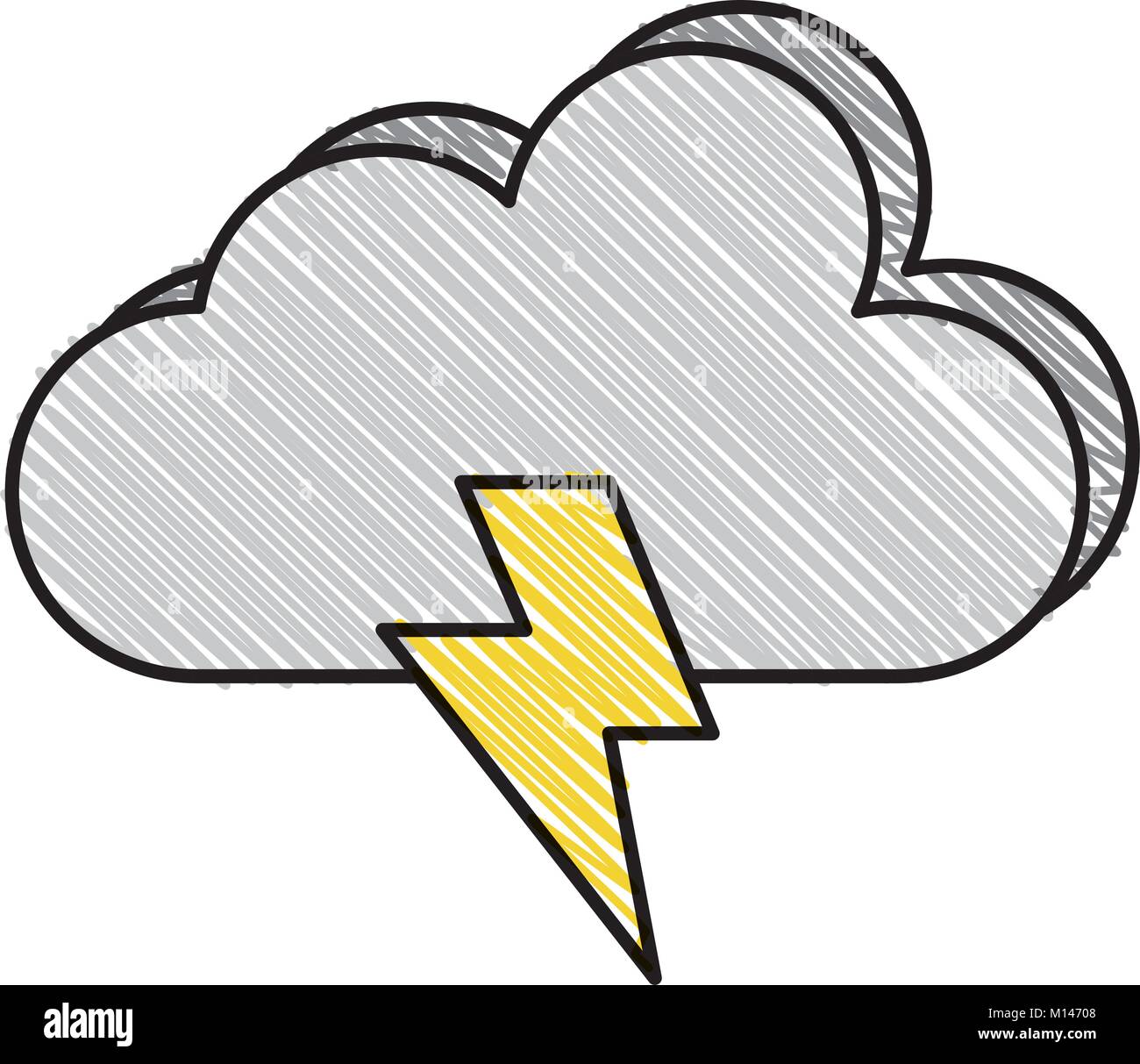 weather cloud rainy with ray vector illustration design Stock Vector ...