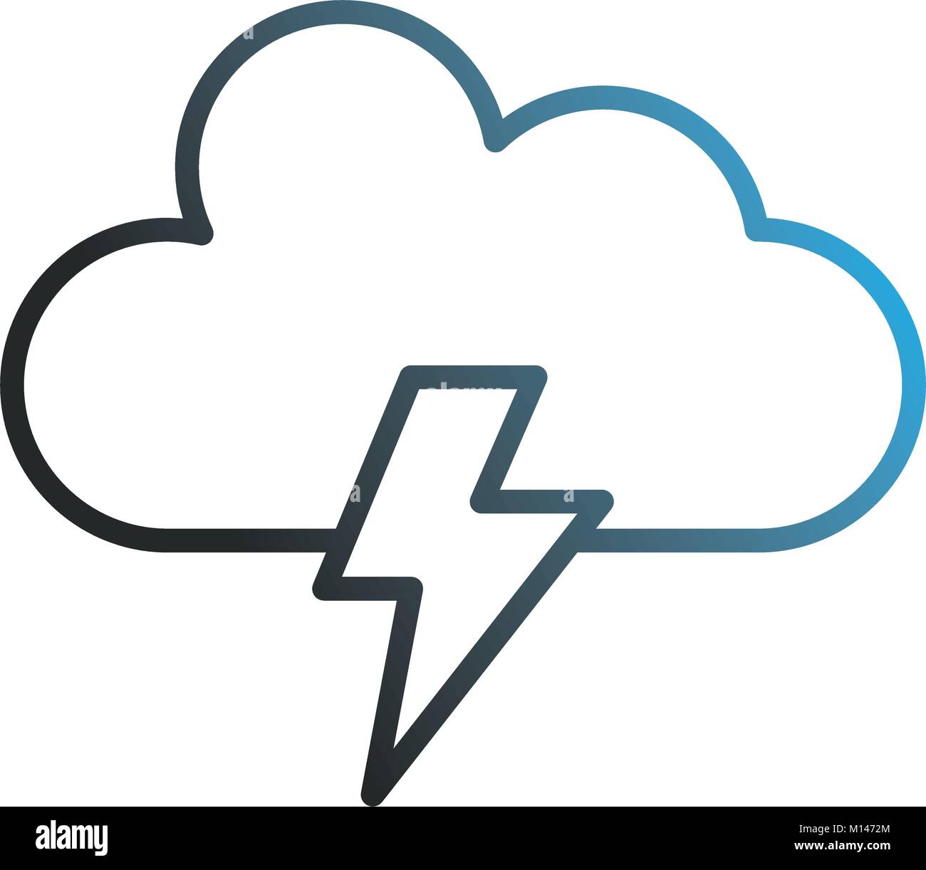 weather cloud rainy with ray vector illustration design Stock Vector ...