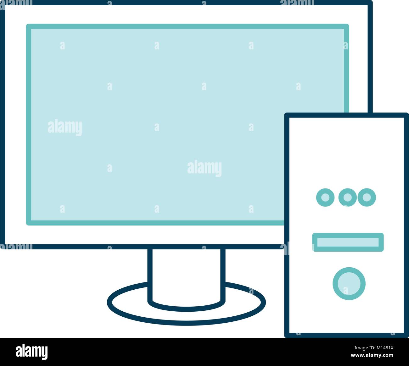 desktop computer isolated icon vector illustration design Stock Vector ...