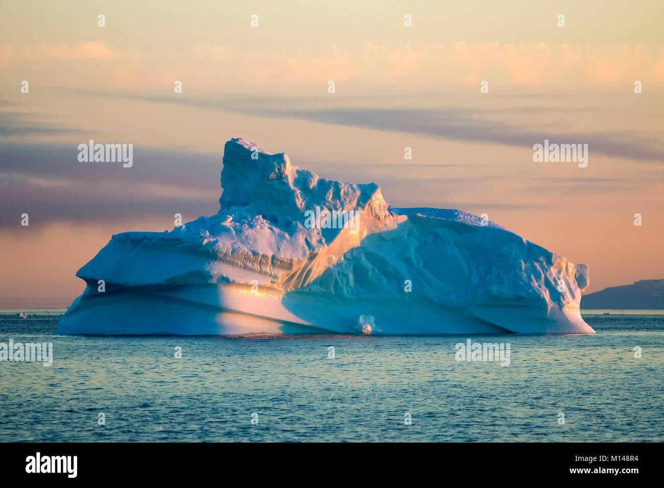 Icebergs from the icefjord, Ilulissat, Disko Bay, Greenland, Polar Regions Stock Photo