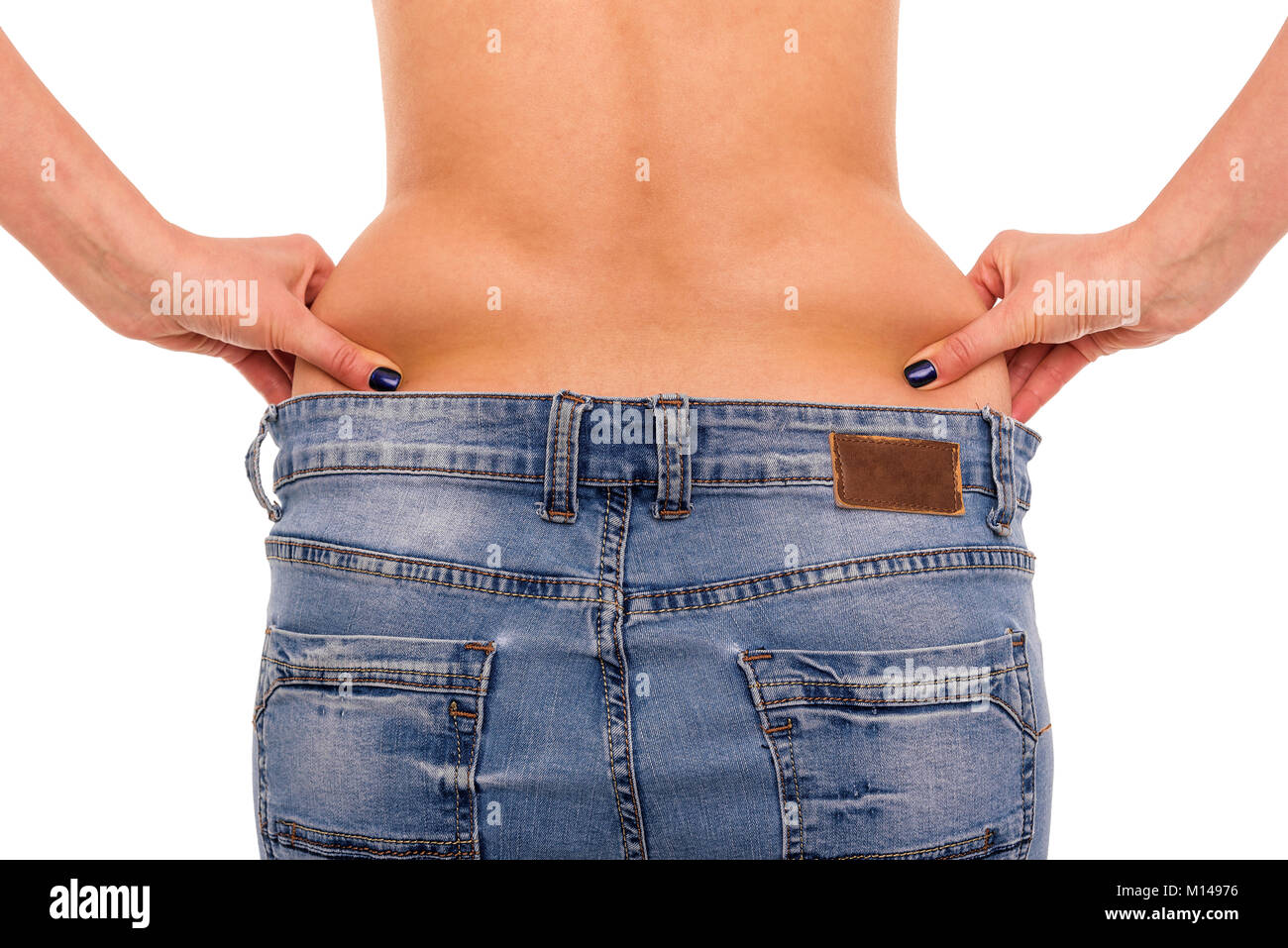 Waist measurement obese woman hi-res stock photography and images - Alamy