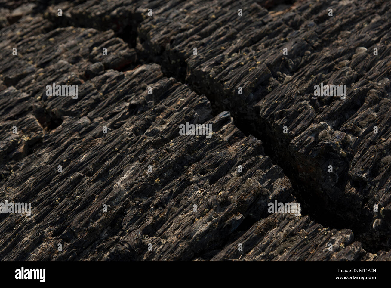 Close-up of bassalic lava at Craters of the Moon National Park, Utah, USA. Stock Photo
