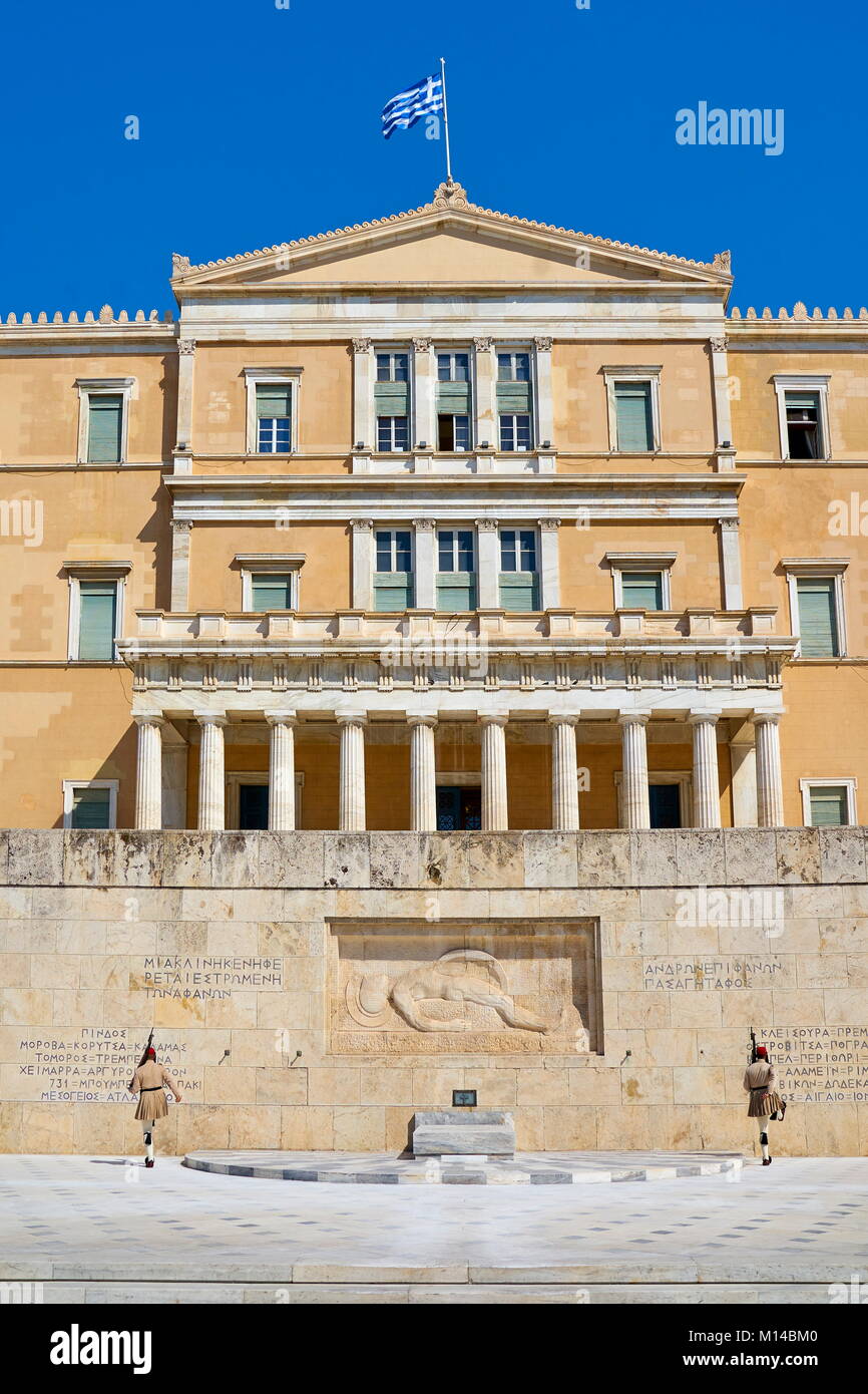 Greek Parliament building, Athens, Greece Stock Photo