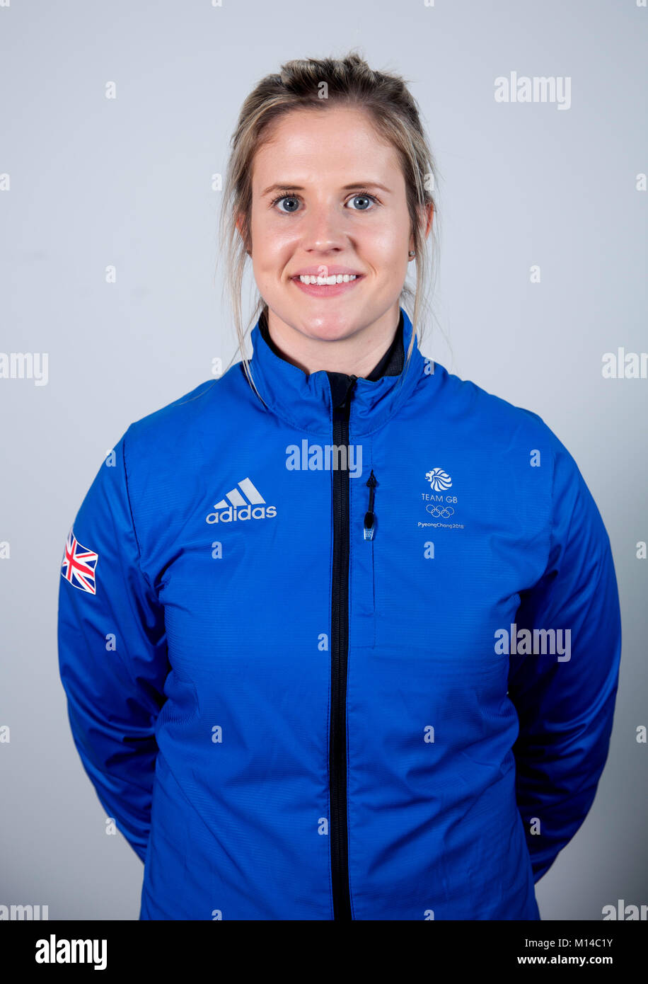 Curler Lauren Gray during a kitting out session at ADIDAS Stockport. PRESS  ASSOCIATION Photo. Picture date: Wednesday January 24, 2018. Photo credit  should read: Tim Goode/PA Wire Stock Photo - Alamy