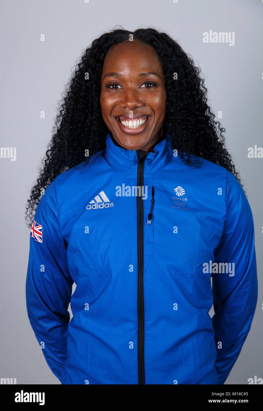 Montell Douglas during a kitting out session at ADIDAS Stockport. PRESS  ASSOCIATION Photo. Picture date: Tuesday January 23, 2018. Photo credit  should read: Tim Goode/PA Wire Stock Photo - Alamy