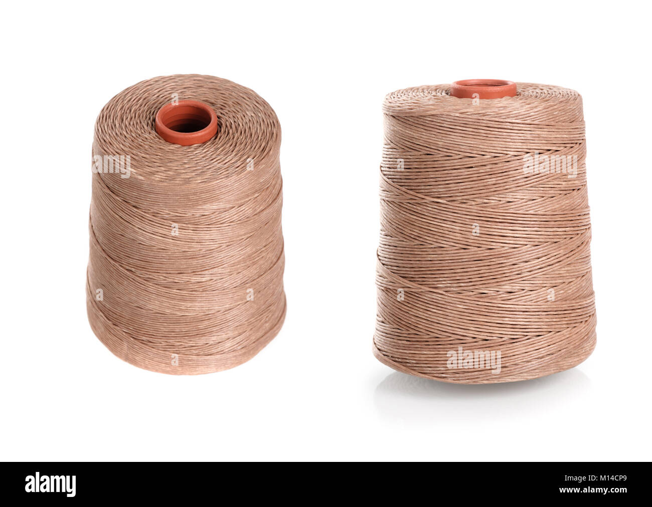 brown waxed thread for hand stitching leather Stock Photo Alamy