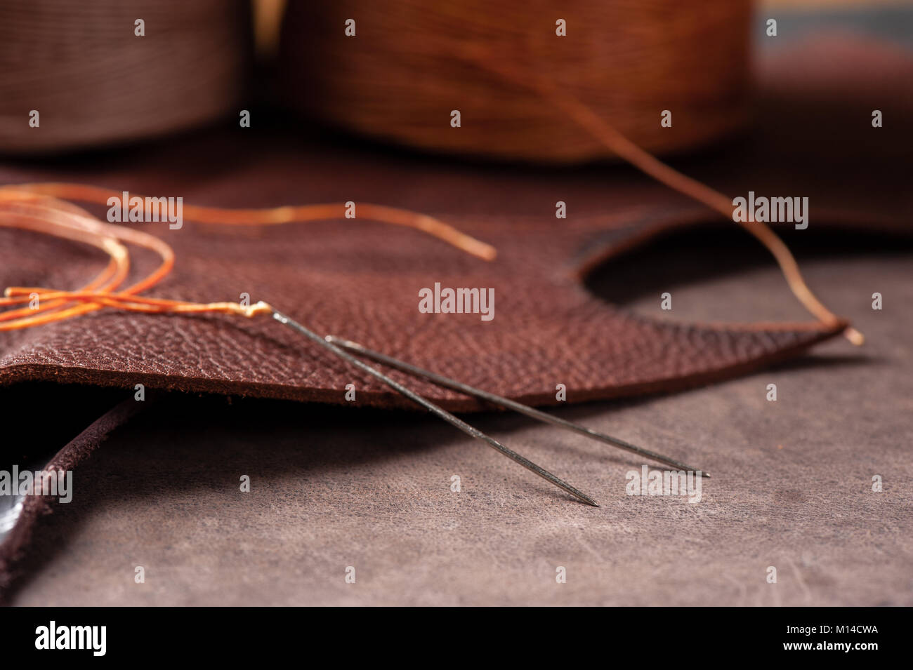 the needle for hand stitching leather Stock Photo Alamy