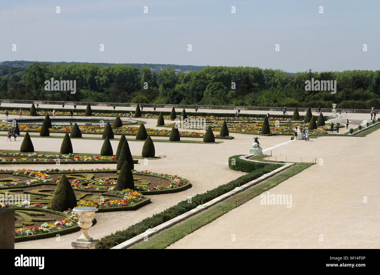 Flower parterres in the Versailles Palace Gardens, Versailles Palace