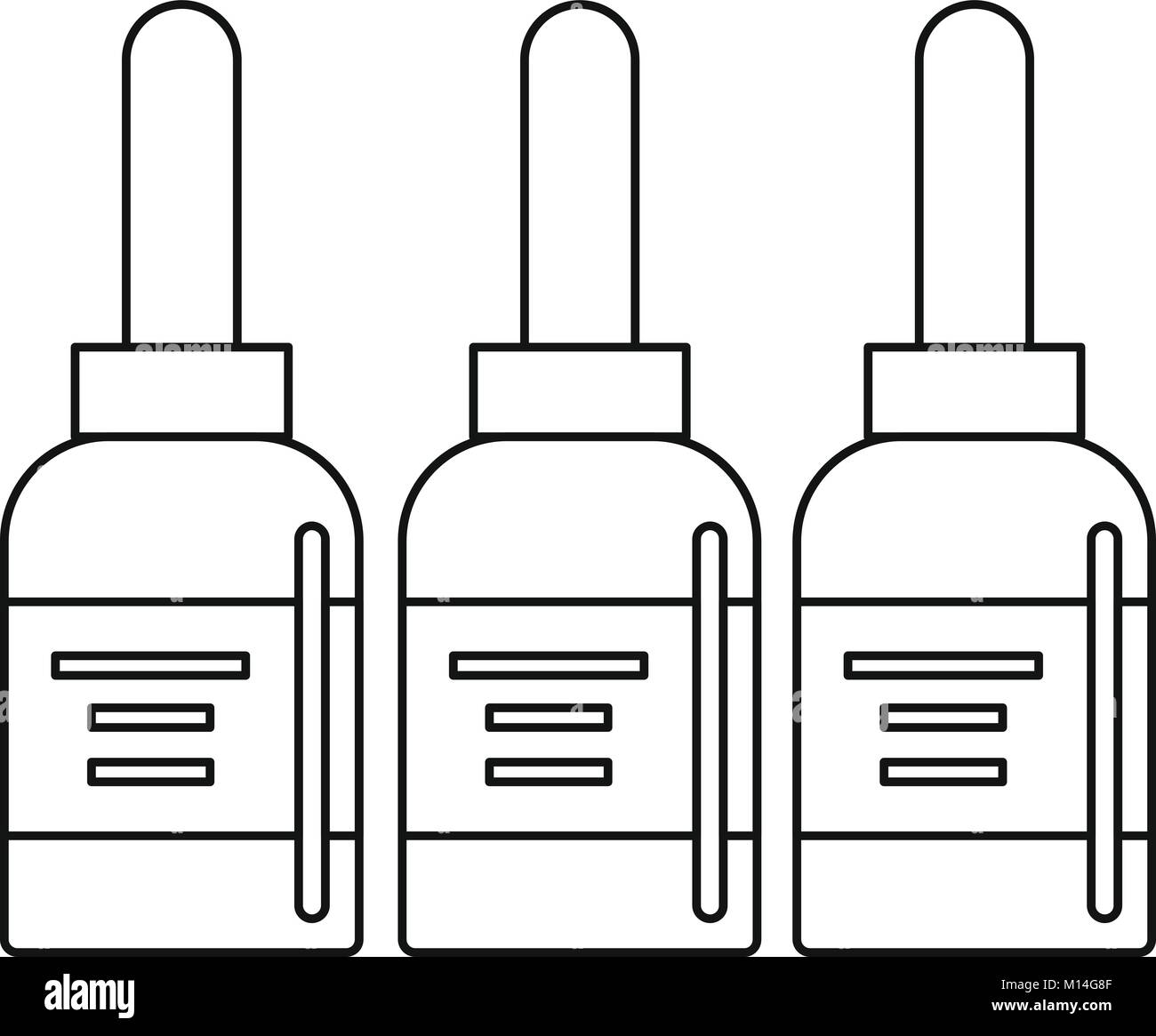 Three tattoo ink bottles icon outline Stock Vector Image & Art Alamy