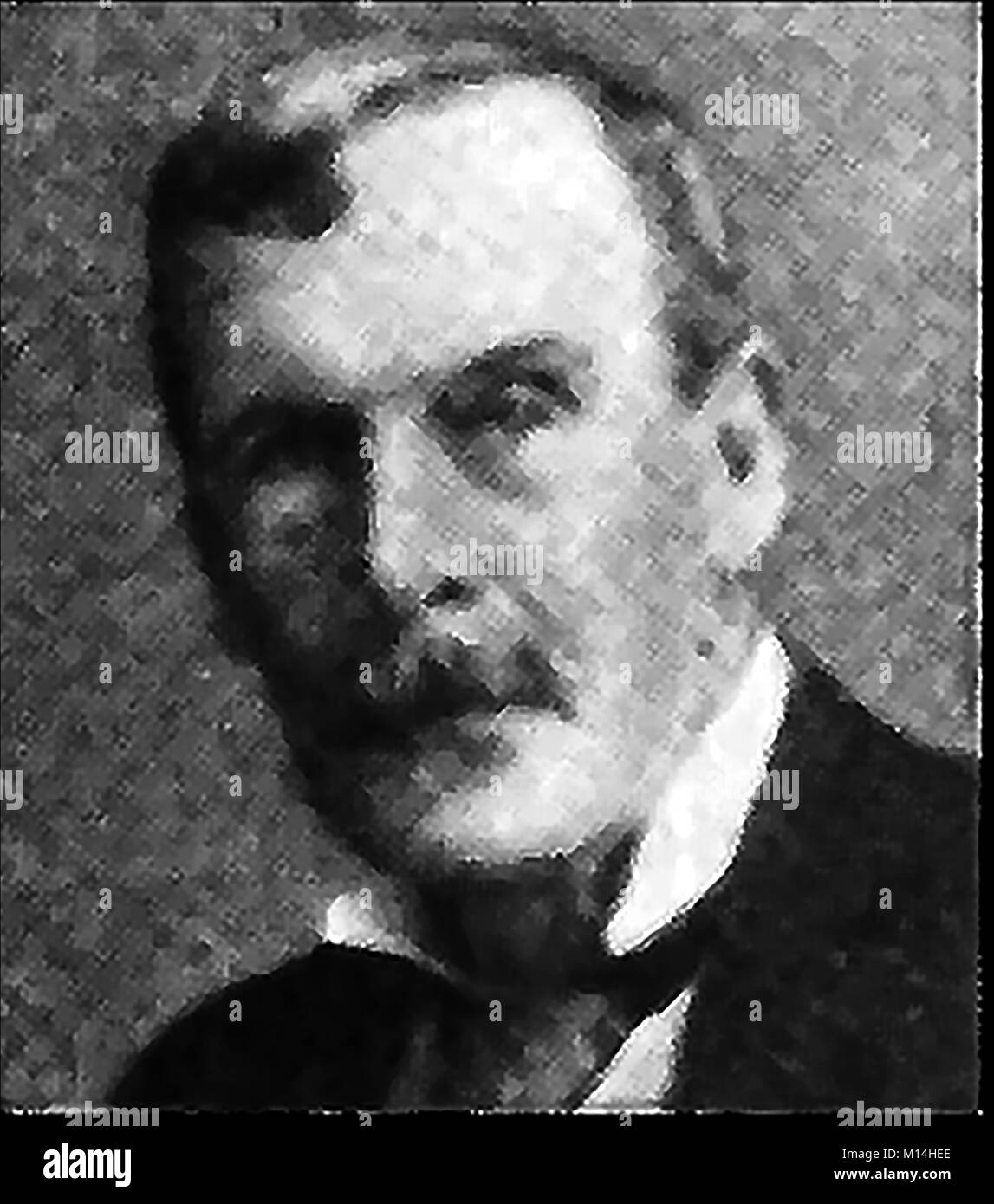 A printed portrait of Frederick Nicholas  Charrington (1850-1936), British reformer and temperance movement supporter - 1921 illustration. He was a member of the Charrington brewery family. and an  Evangelical Christian who founded the Tower Hamlets mission and utilised Great Assembly Hall in Mile End Road,London. In addition he purchased Osea Island  Essex and established a treatment centre for people with alcohol and opium addictions, Stock Photo