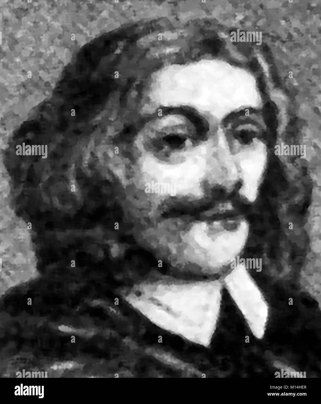 A printed portrait of William Chillingworth (1602-1644) controversial liberal cleric & Chancellor of Salisbury UK - 1921 illustration Stock Photo
