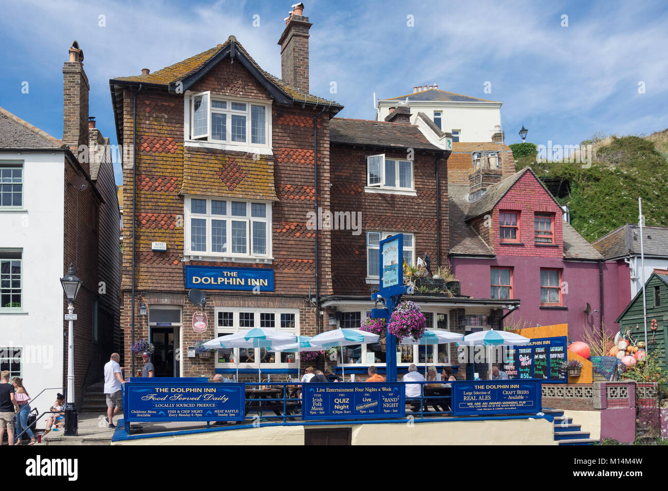 16th century The Dolphin Inn, Rock-a-Nore Road, Hastings, East Sussex, England, United Kingdom Stock Photo