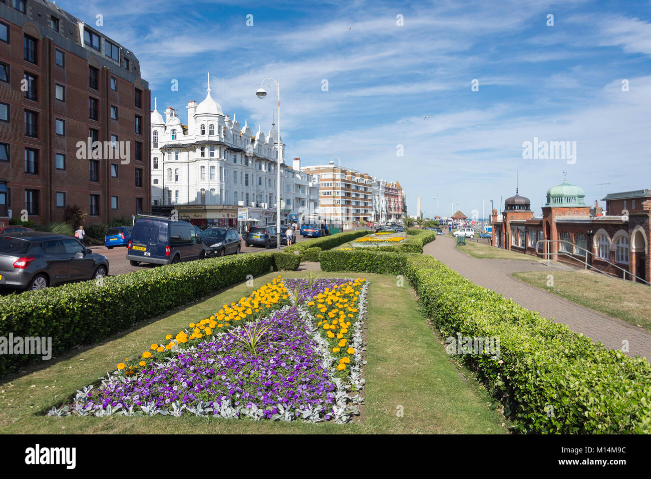 Promenade gardens, Marina, Bexhill-on-Sea, East Sussex, England, United Kingdom Stock Photo