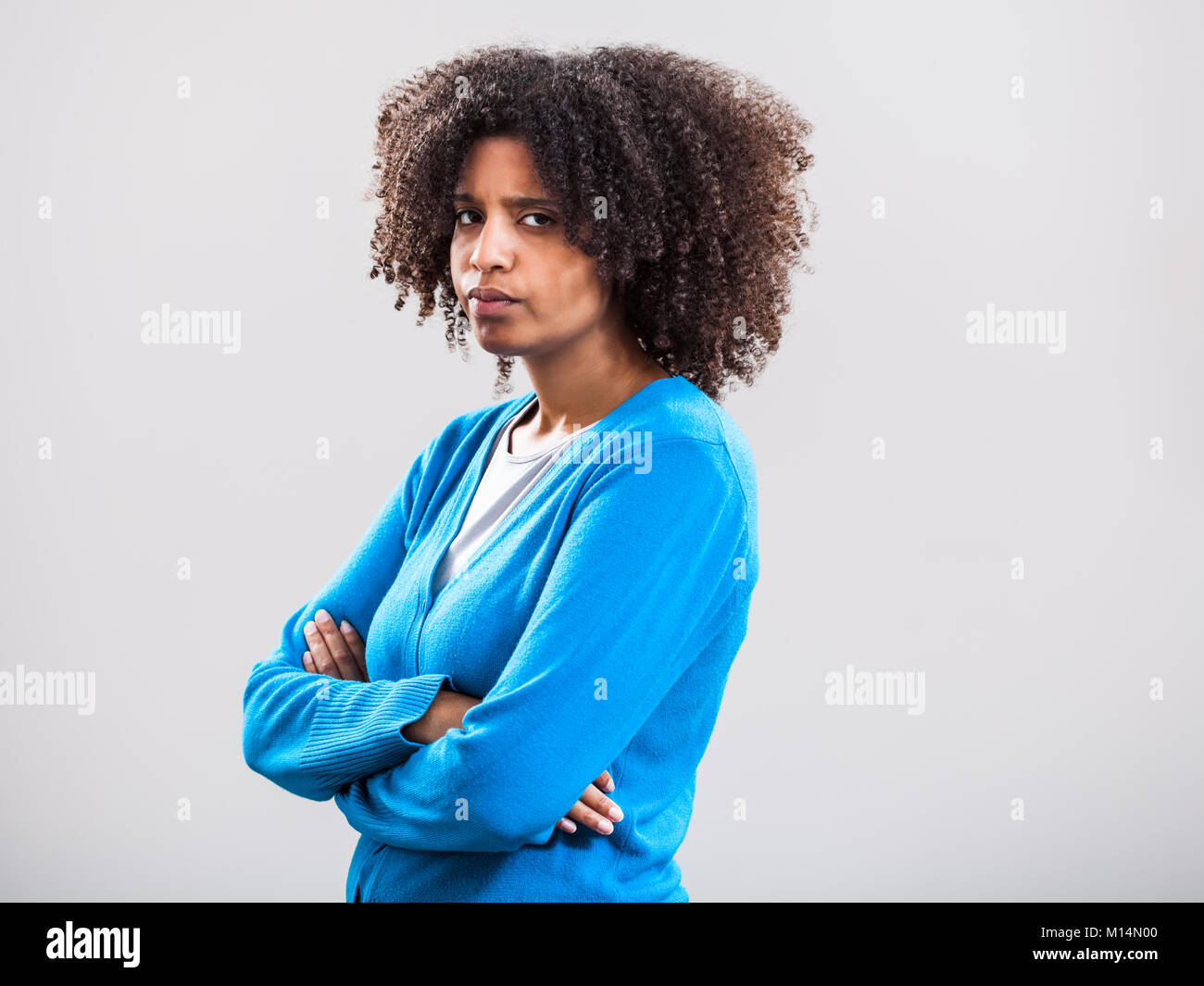 Portrait of offended woman Stock Photo