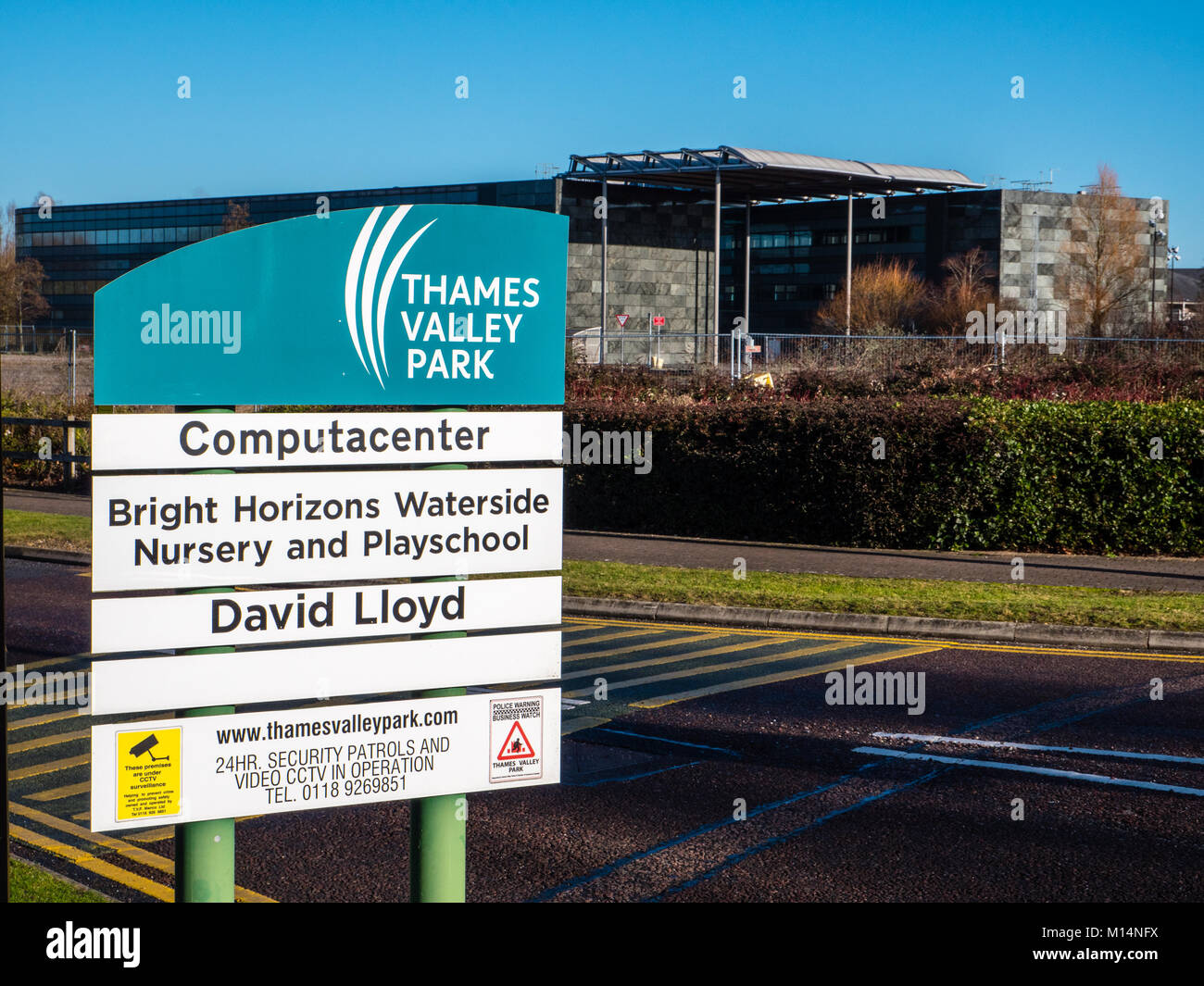 Thames Valley Park Sign, Thames Valley Business Park, Reading, Berkshire, England Stock Photo