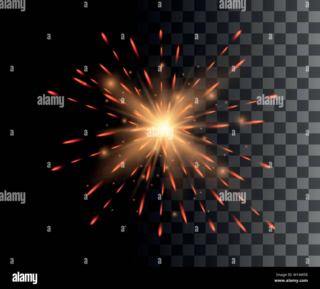 Red Rope Firework Red rocket firework Stock Vector Images - Alamy