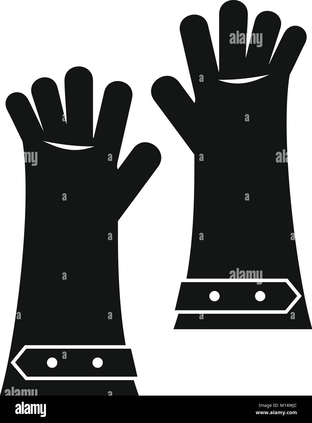 Heat resistant gloves for welding icon simple Stock Vector Image & Art