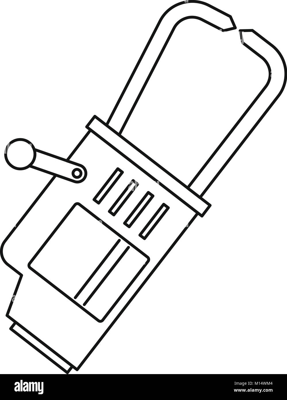 Welding equipment icon outline - Stock Image