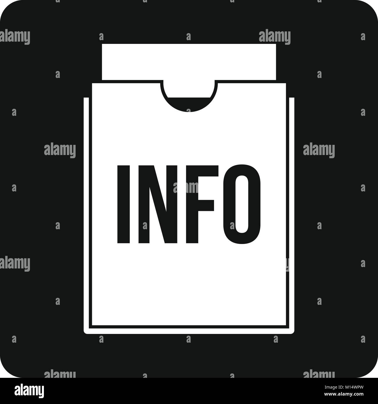 Info folder icon simple Stock Vector Image & Art - Alamy