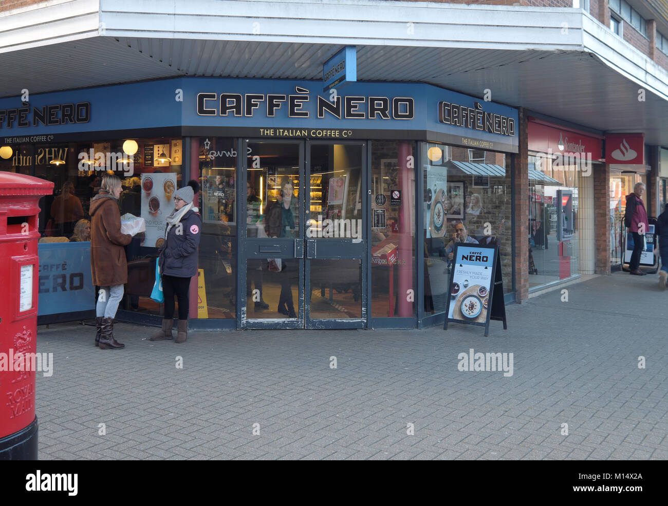 caffe nero along the redevelopment area in church walk burgess hill