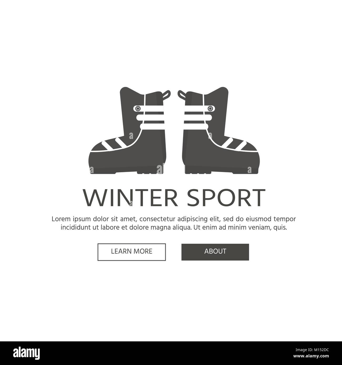 Winter sport icons collection. Skiing and snowboarding set equipment ...