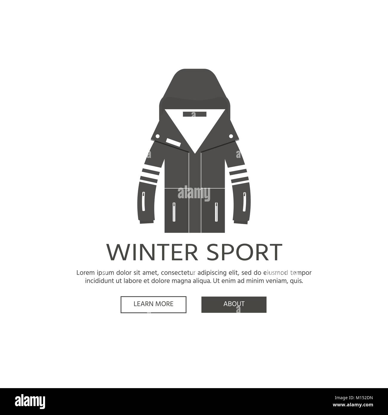 Winter sport icons collection. Skiing and snowboarding set equipment ...