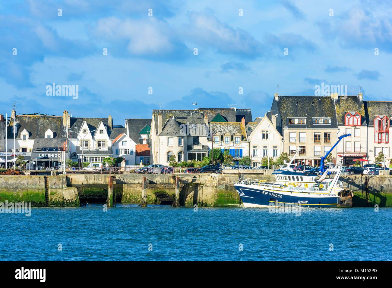 France, Loire Atlantique, Guerande peninsula, Le Croisic, view from Pointe de Pen Bron Stock Photo