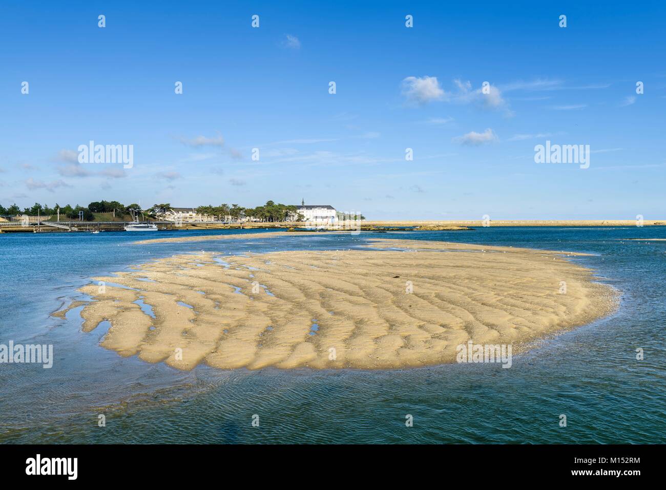 France, Loire Atlantique, Guerande peninsula, Le Croisic, view from Pointe de Pen Bron Stock Photo