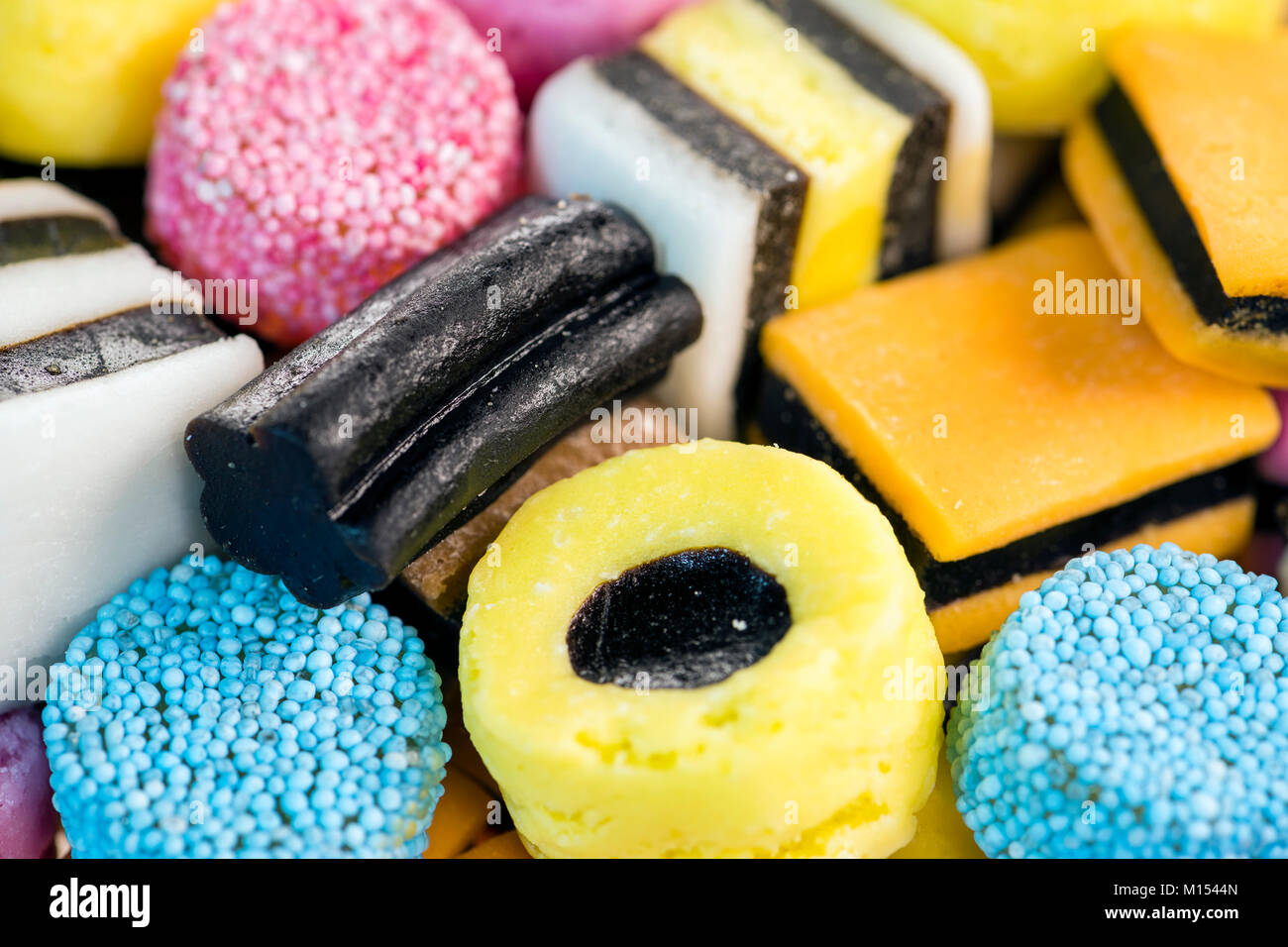 Liquorice allsorts made by Bassetts Stock Photo Alamy