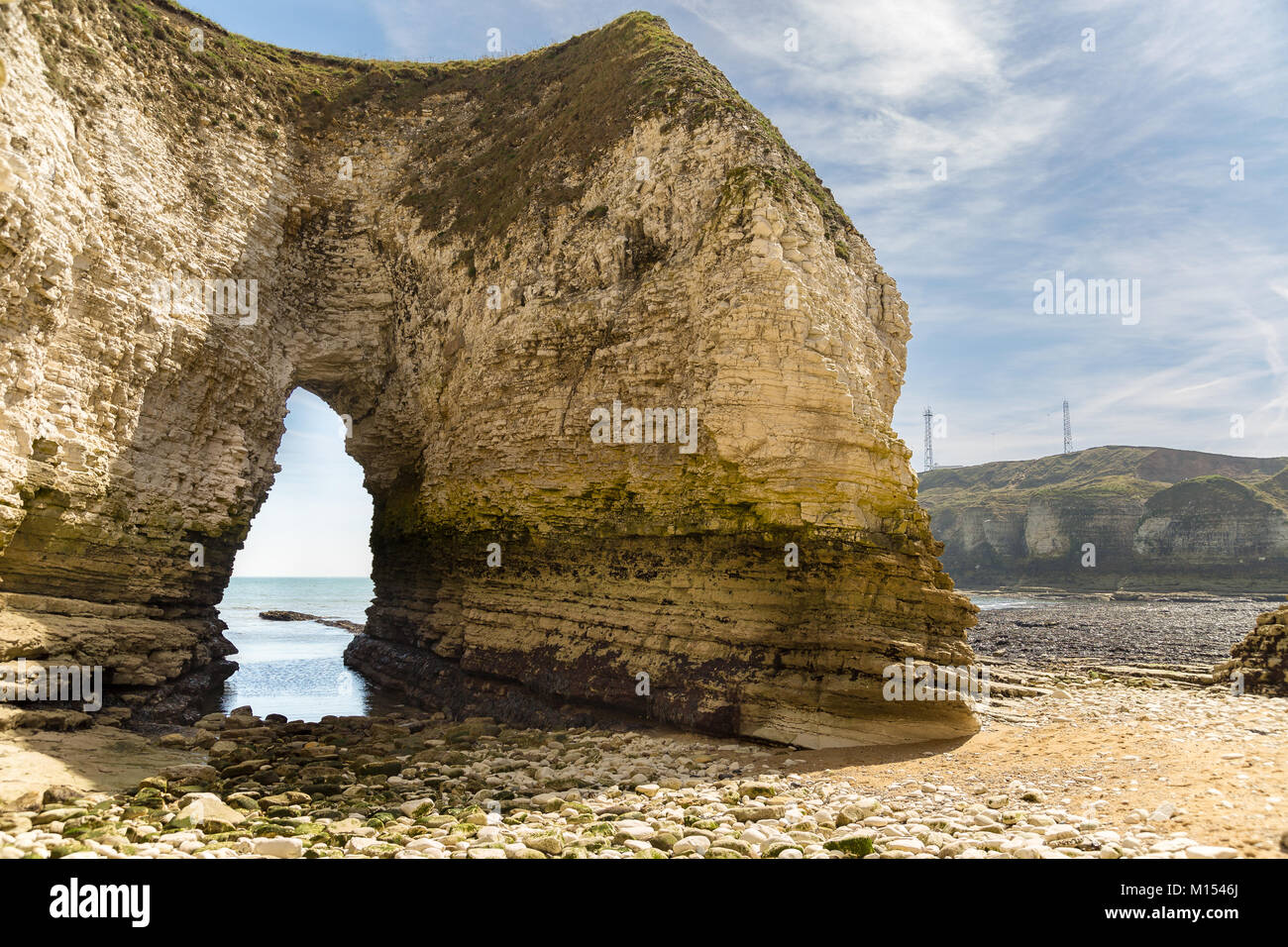 The cliffs of Selwicks Bay in Flamborough Head near Bridlington, East