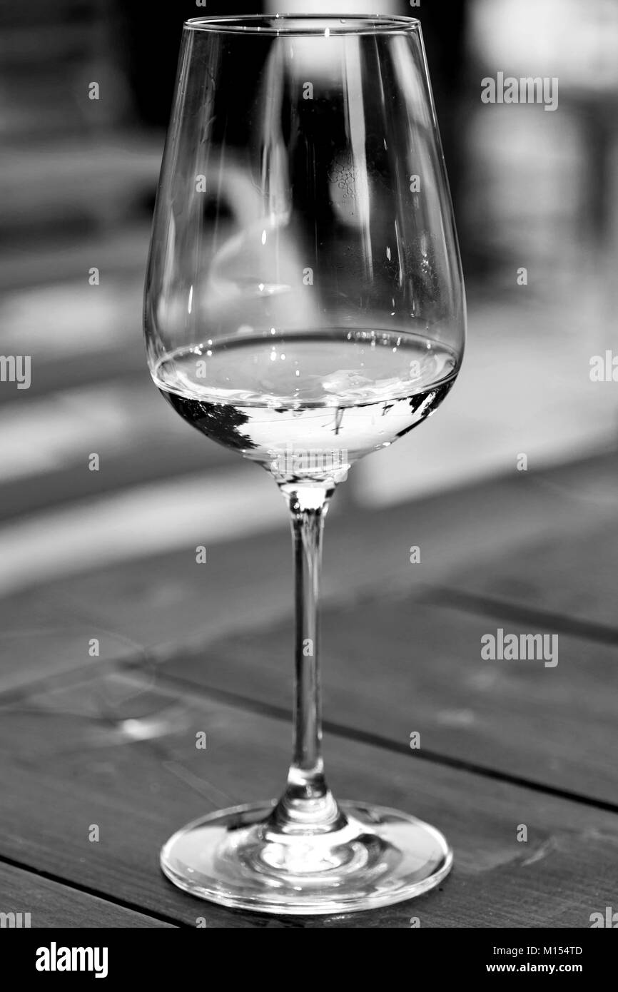 Glass of White Wine Close Up Stock Photo