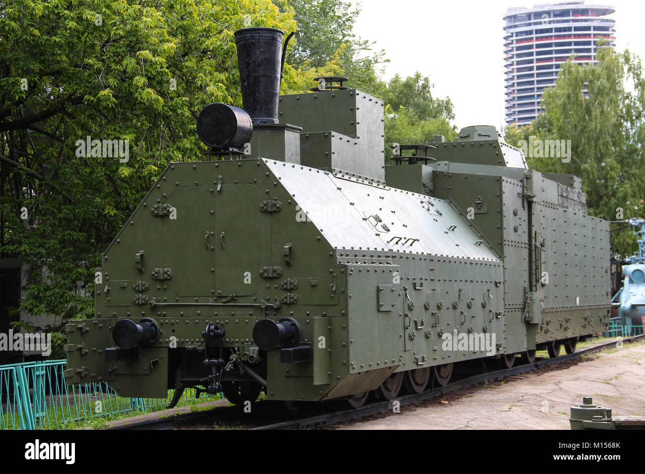View of the old Soviet armored train from WWII period Stock Photo - Alamy