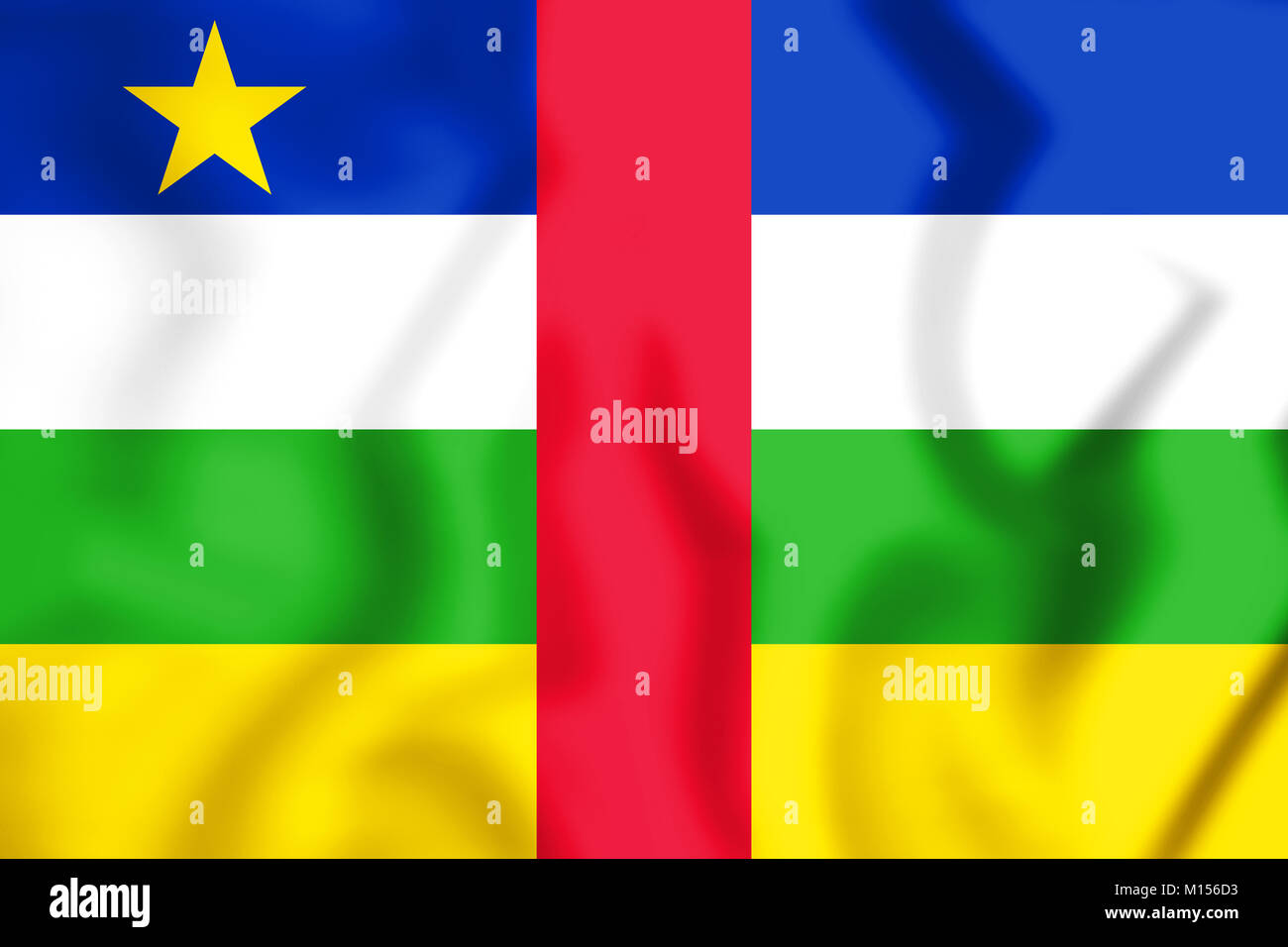 3D Flag of the Central African Republic. 3D Illustration Stock Photo ...
