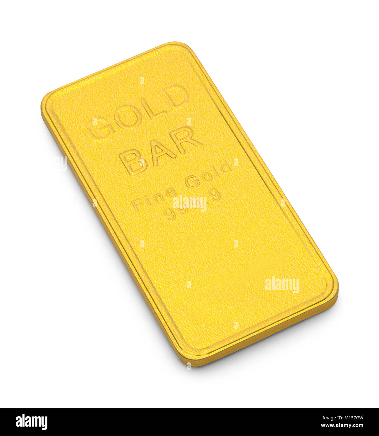 One Small Gold Bars Isolated on a White Background Stock Photo Alamy